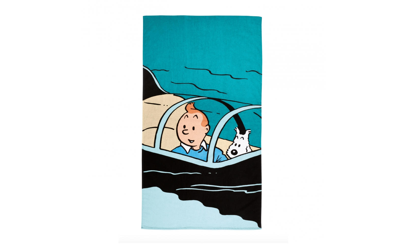 Toalha de praia Tintin Submarino Toalhas praia Moda Loja Tintin Lisboa
