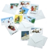 Set of 10 Christmas and New Year Tintin Postcards (15x10cm)