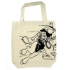 Cotton bag Tintin on a horse