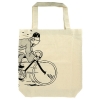 Cotton bag Tintin on bicycle