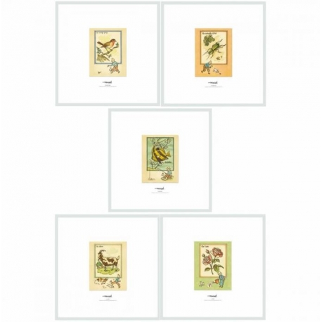 5 litografias Tintin Natureza