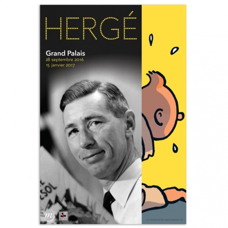 Affiche de l'Exposition d'Hergé au Grand Palais