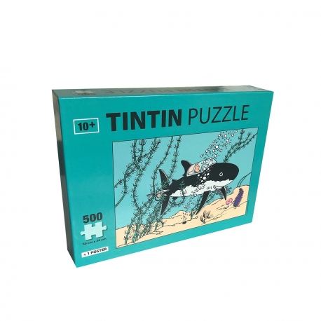 Puzzle + poster Tintin – shark