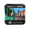 Badge "Tintin à Train World" 40x40 mm