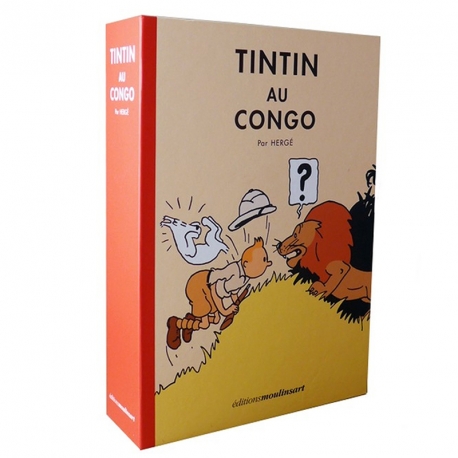 BOX LITHO-TINTIN IN CONGO-COLORED