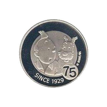 Pièce 10 € Argent Belgique Tintin 75e anniversaire