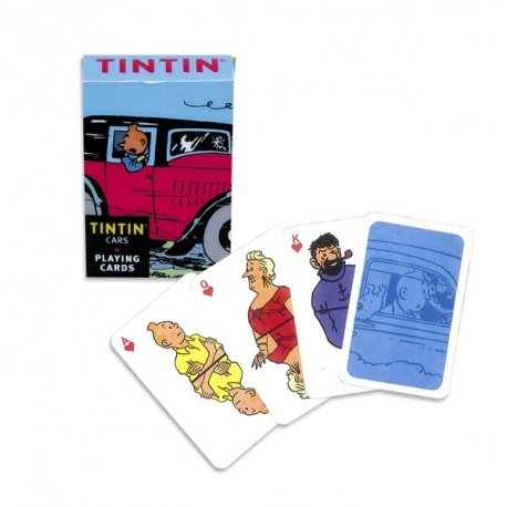 Jogo de Cartas viaturas Tintin - 9 cm x 6 cm x 2 cm