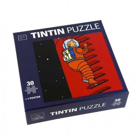 Puzzle + poster Tintin - hanging from the rungs