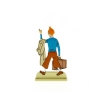 Tintin with his suitcase