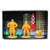 Mini figurines plomb Tintin, Haddock et Milou Cosmonaute