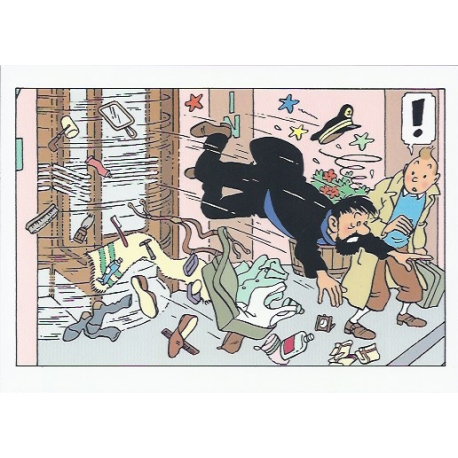 Postal duplo TINTIN HADDOCK CAI