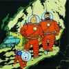 TINTIN HADDOCK & SNOWY MAGNET Moon