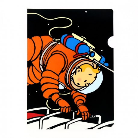 Chemise plastique A4 Tintin sur la Lune