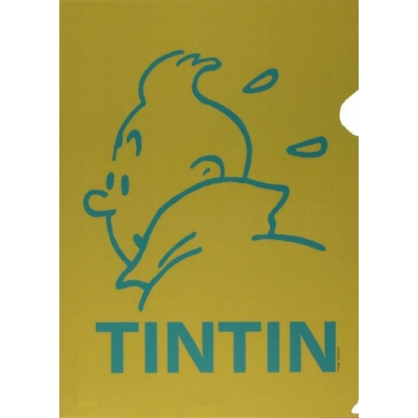 Plastic A4 folder Tintin Green