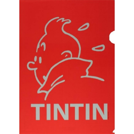 Plastic A4 folder Tintin Red