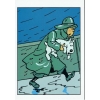 Postal Tintin chuva