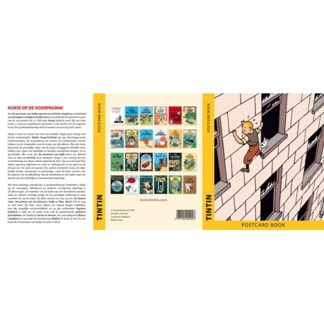 24 postcards booklet: Tintin Book Covers