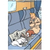 Plastic A4 folder Tintin Black Island train