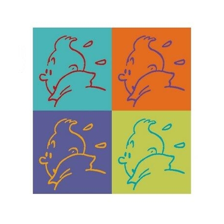 Autocolante Les Aventures de Tintin Profil 11,5x11,5cm