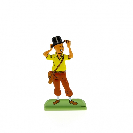Tintin in top hat