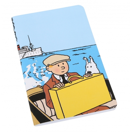 Caderno de notas - Tintin & Milou barco