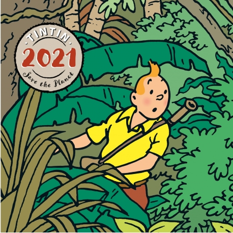 Calendrier à poser 2021 Tintin (13.5 x 13.5 cm)
