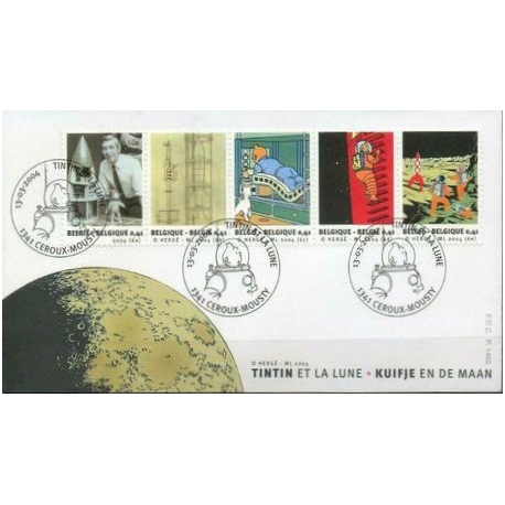 Tintin et la lune 2004 - FDC Belgique