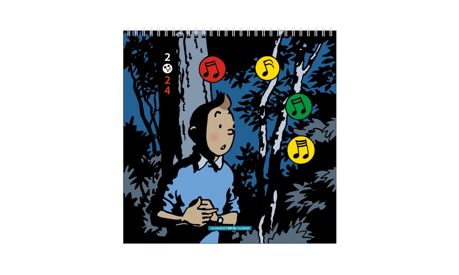 Calendário 2024 Tintin (30x30 cm) Agendas e calendários Papelaria /  Escritório - Loja Tintin Lisboa