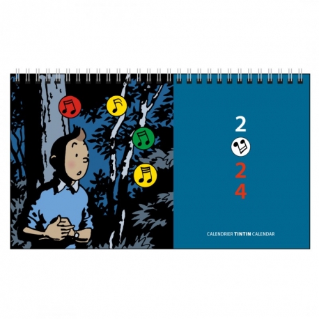 Calendário secretária 2024 Tintin (21x12.5 cm)