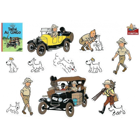 Tintin Stickers: Tintin in Congo