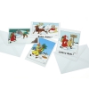 Set of 10 Christmas and New Year Tintin Postcards (15x10cm)
