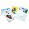 Set of 10 Christmas and New Year Tintin Postcards (15x10cm)