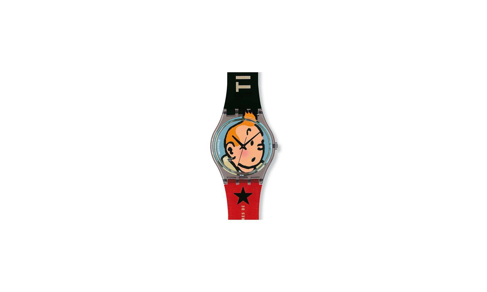 Tintin Swatch watch and Tintin magazine (Special Edition store