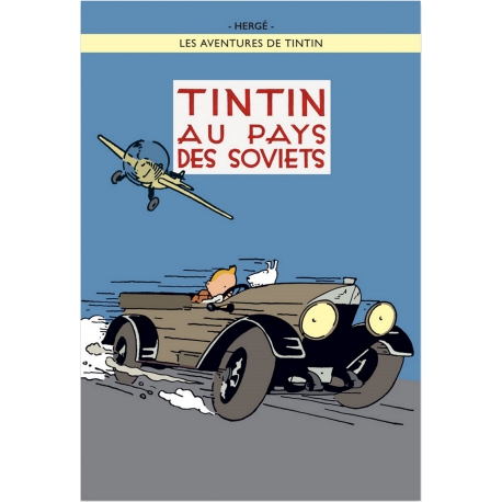 Tintin au pays des Soviets poster cores (50 x 70cm)